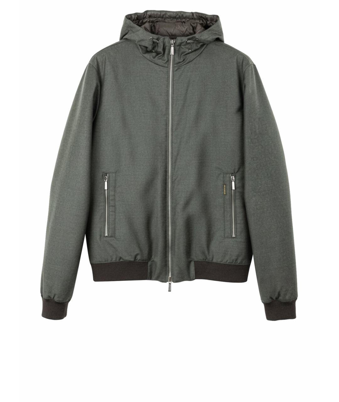 MOORER Хаки шерстяная куртка, фото 1