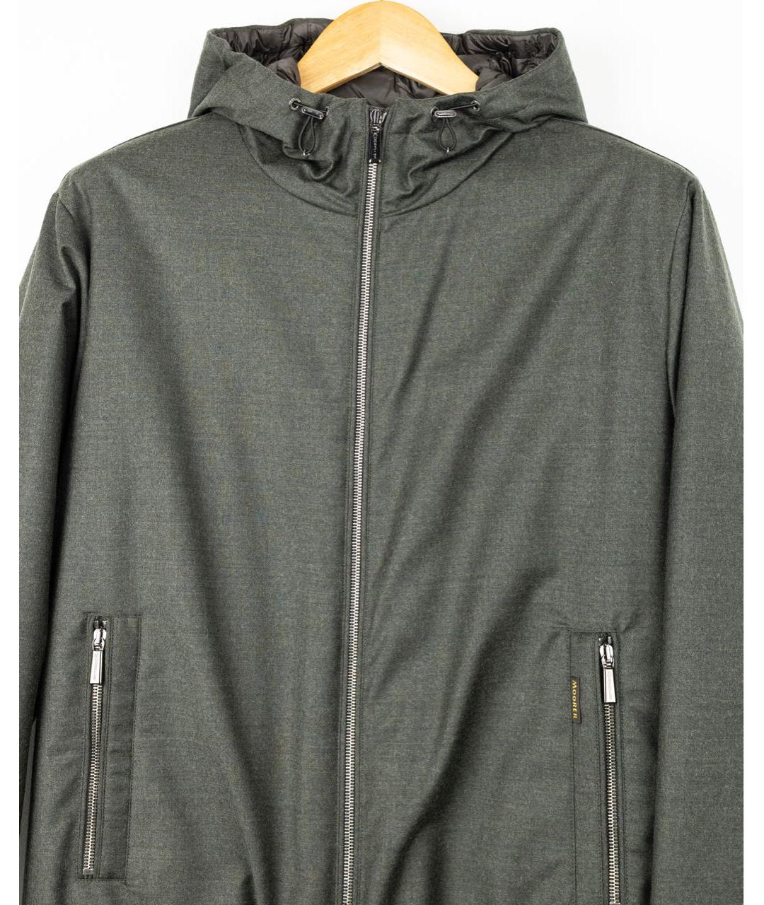 MOORER Хаки шерстяная куртка, фото 3