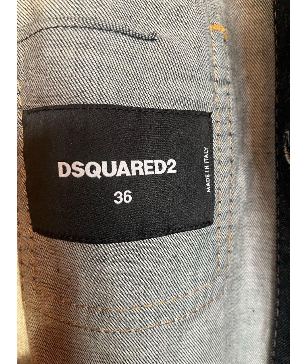 DSQUARED2 Темно-синий хлопковый тренч/плащ, фото 5