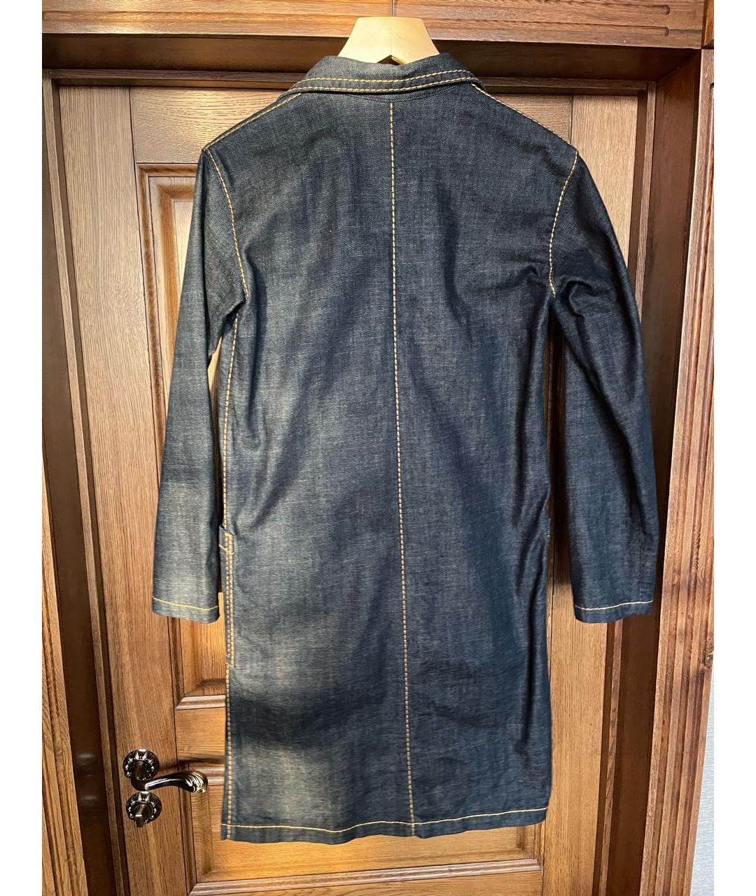 DSQUARED2 Темно-синий хлопковый тренч/плащ, фото 2