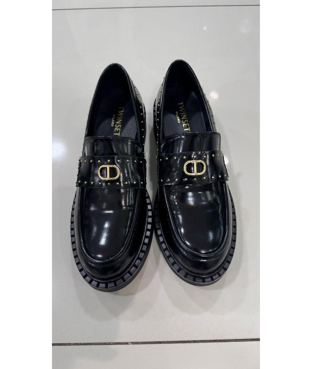 TWIN-SET Черные кожаные лоферы, фото 2