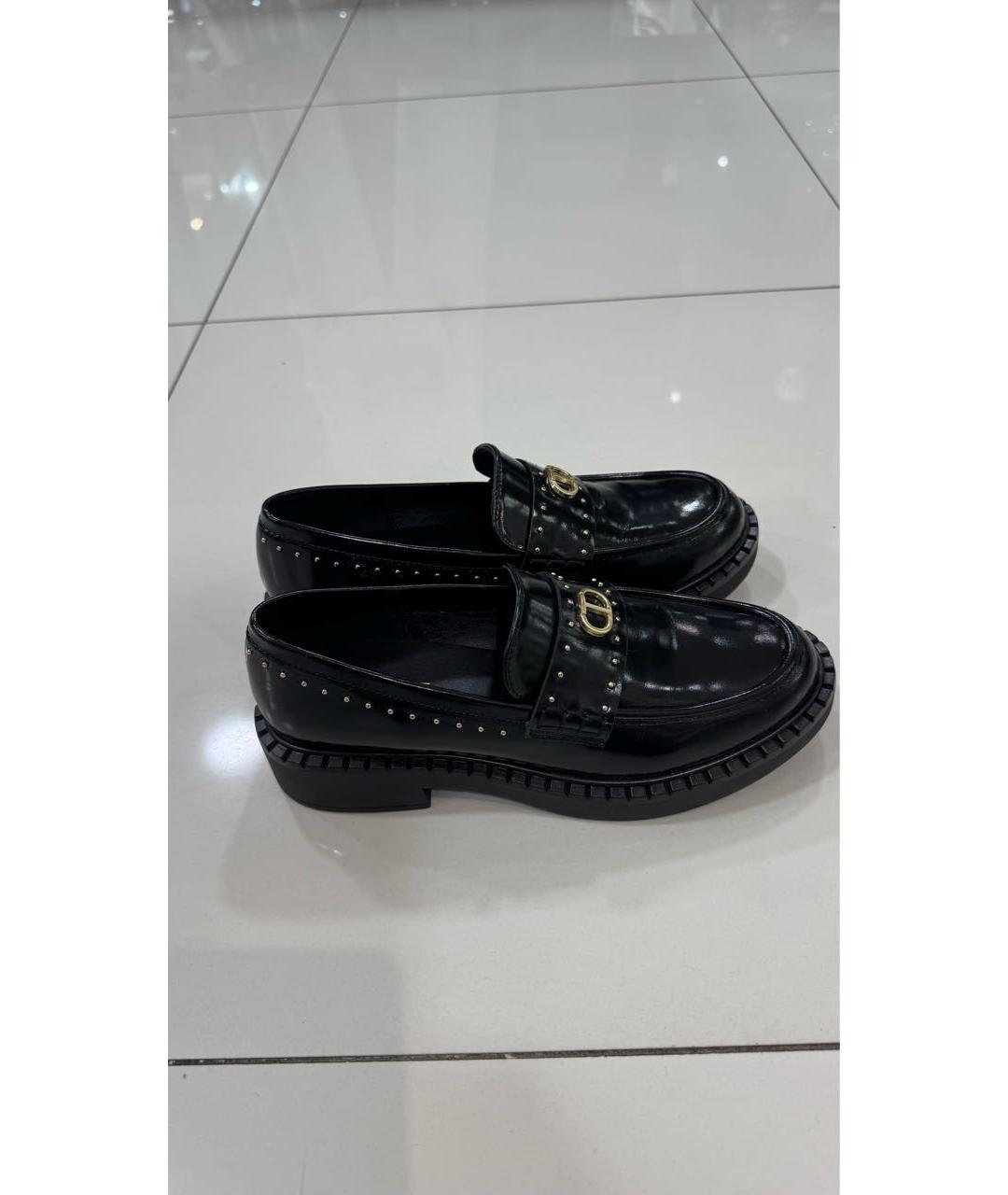 TWIN-SET Черные кожаные лоферы, фото 4