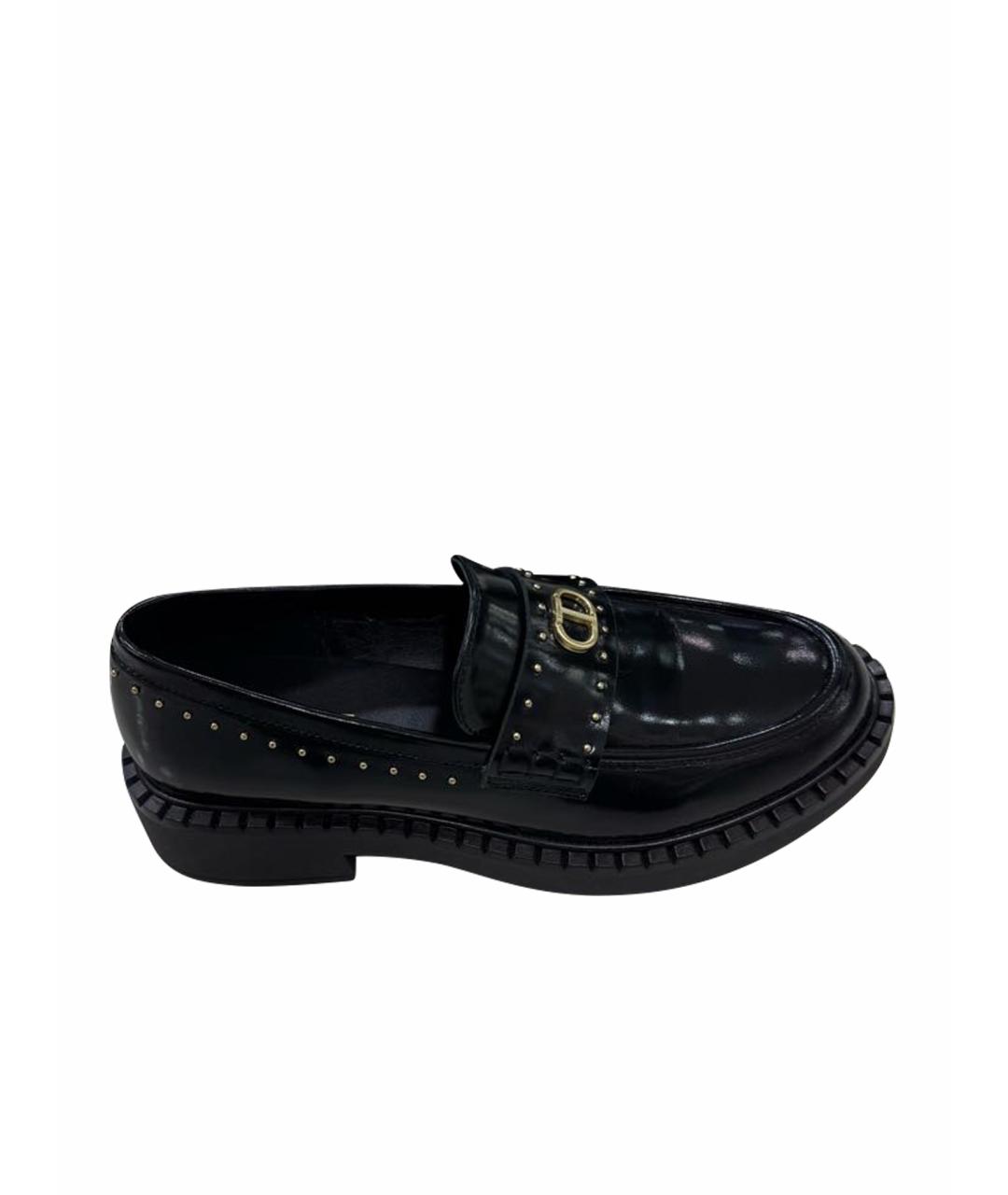 TWIN-SET Черные кожаные лоферы, фото 1