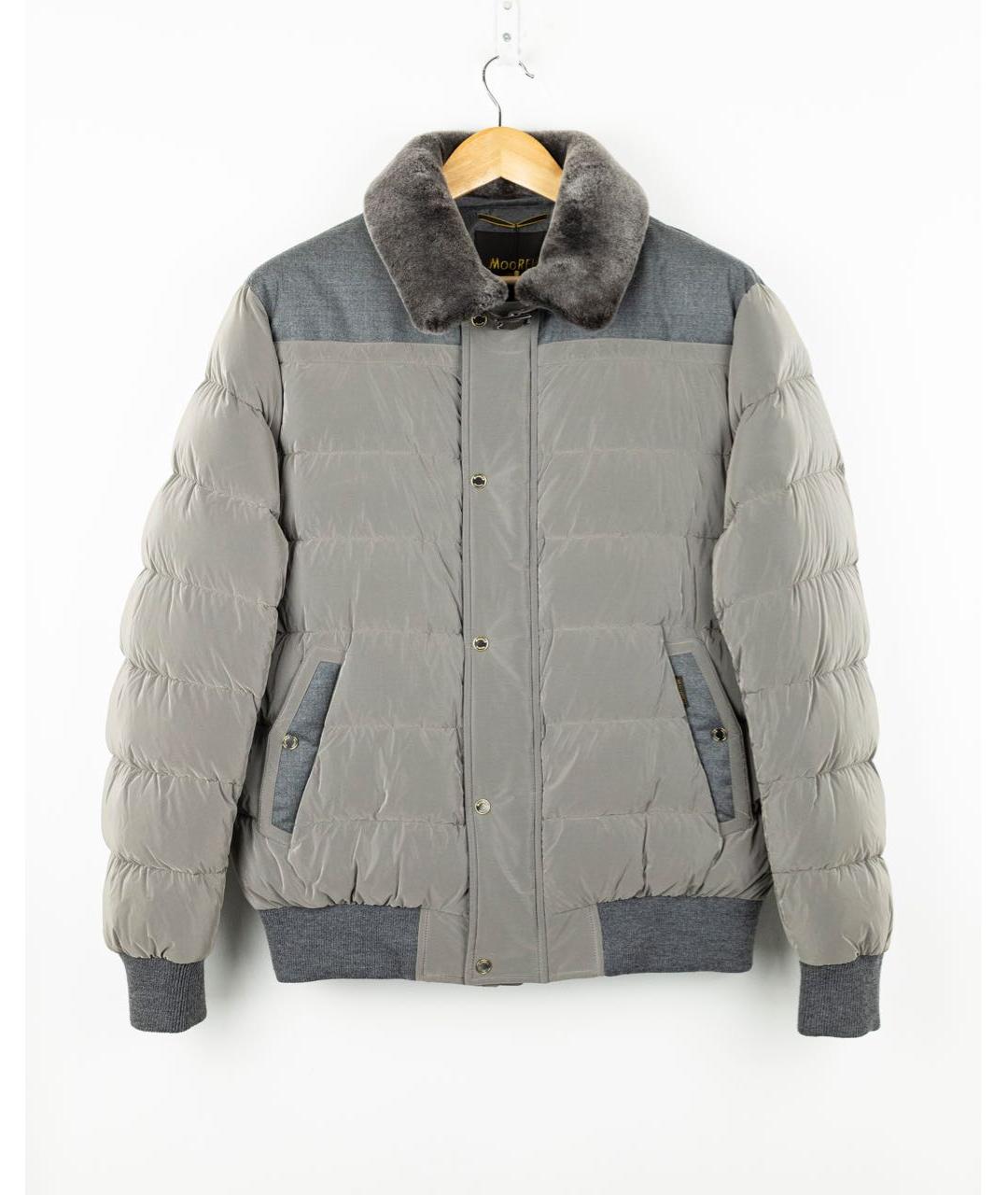 MOORER Серая полиэстеровая куртка, фото 5