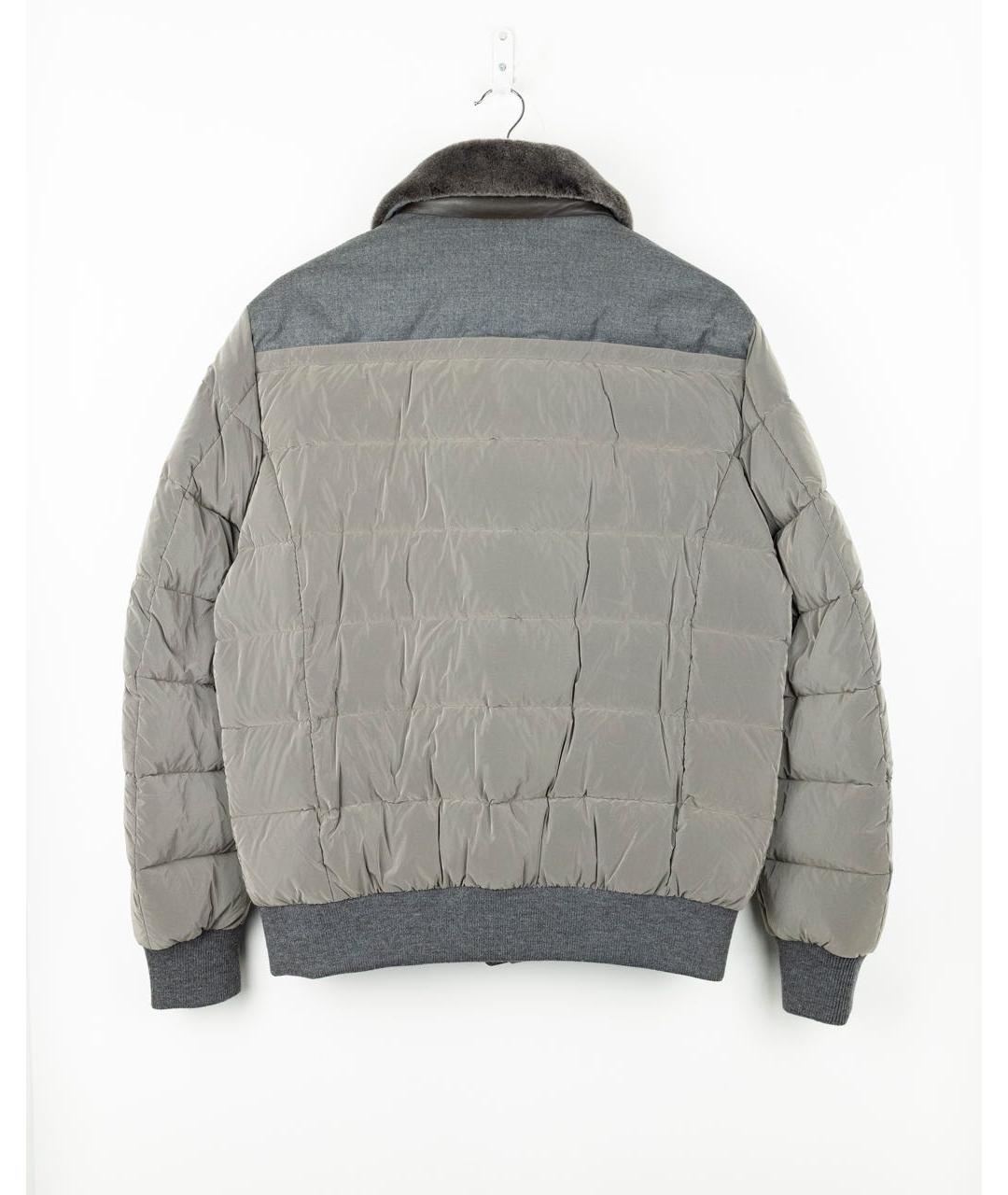 MOORER Серая полиэстеровая куртка, фото 2