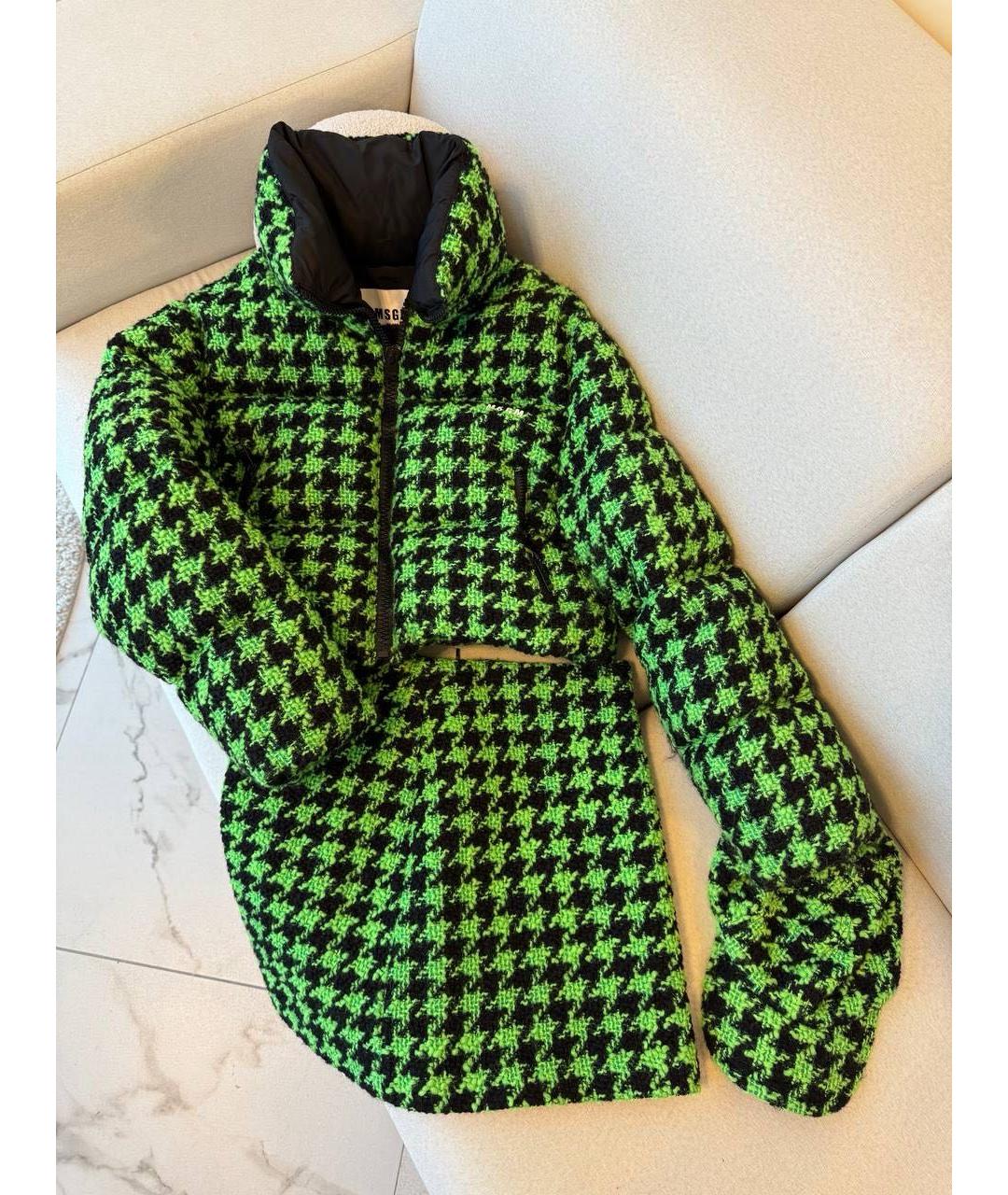 MSGM Зеленый хлопковый костюм с юбками, фото 3