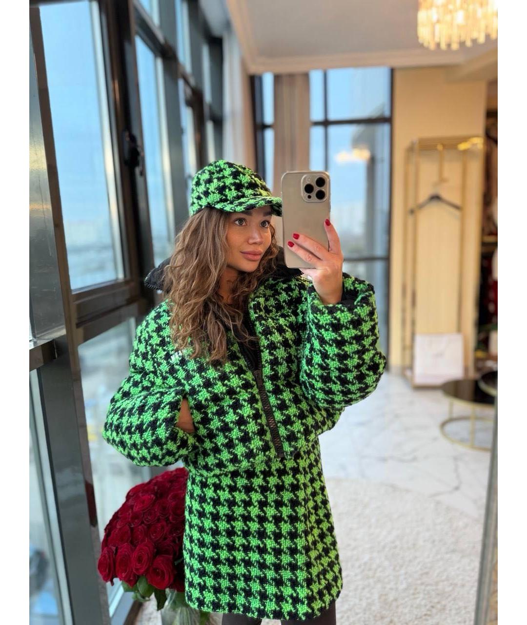 MSGM Зеленый хлопковый костюм с юбками, фото 6