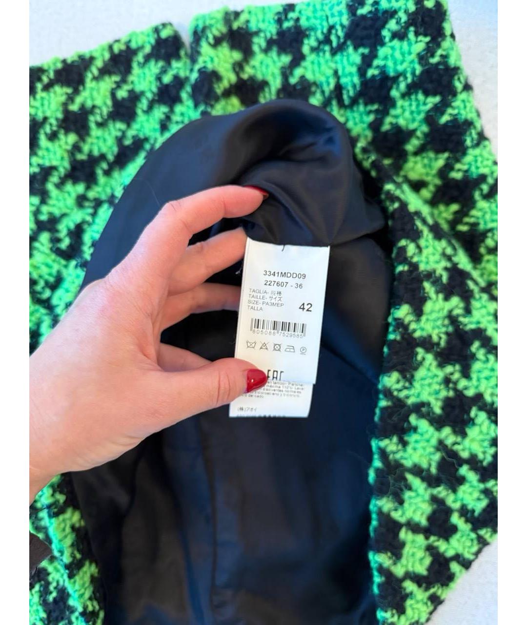 MSGM Зеленый хлопковый костюм с юбками, фото 7