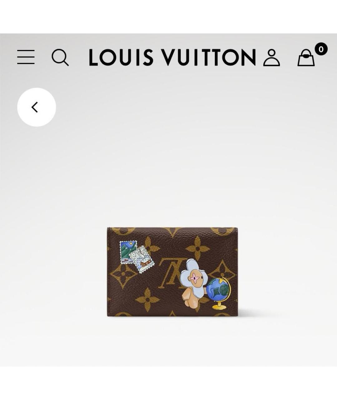 LOUIS VUITTON Коричневый кардхолдер, фото 7