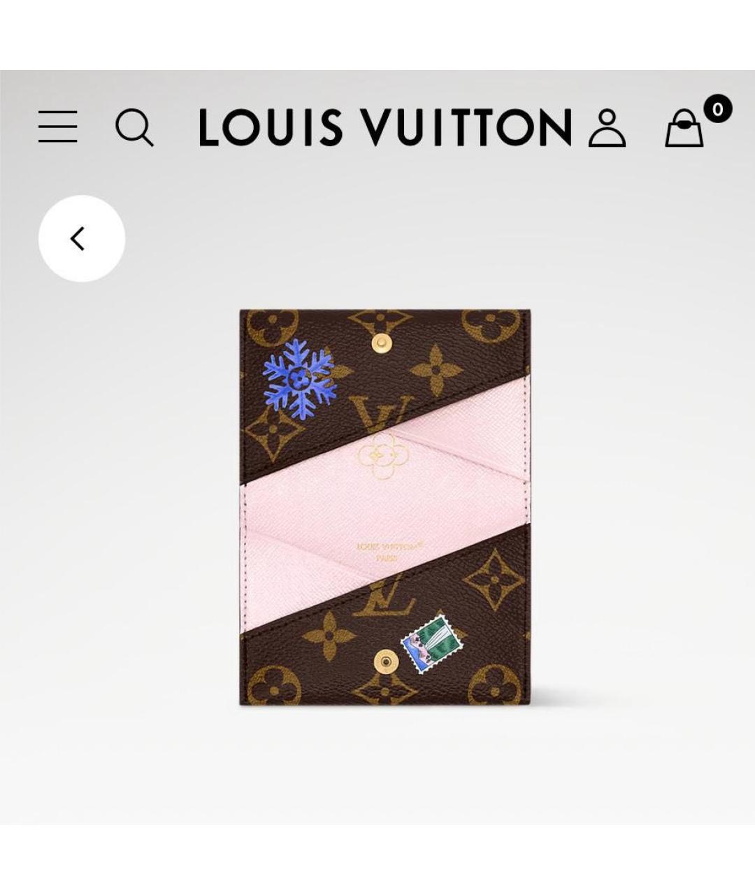 LOUIS VUITTON Коричневый кардхолдер, фото 4