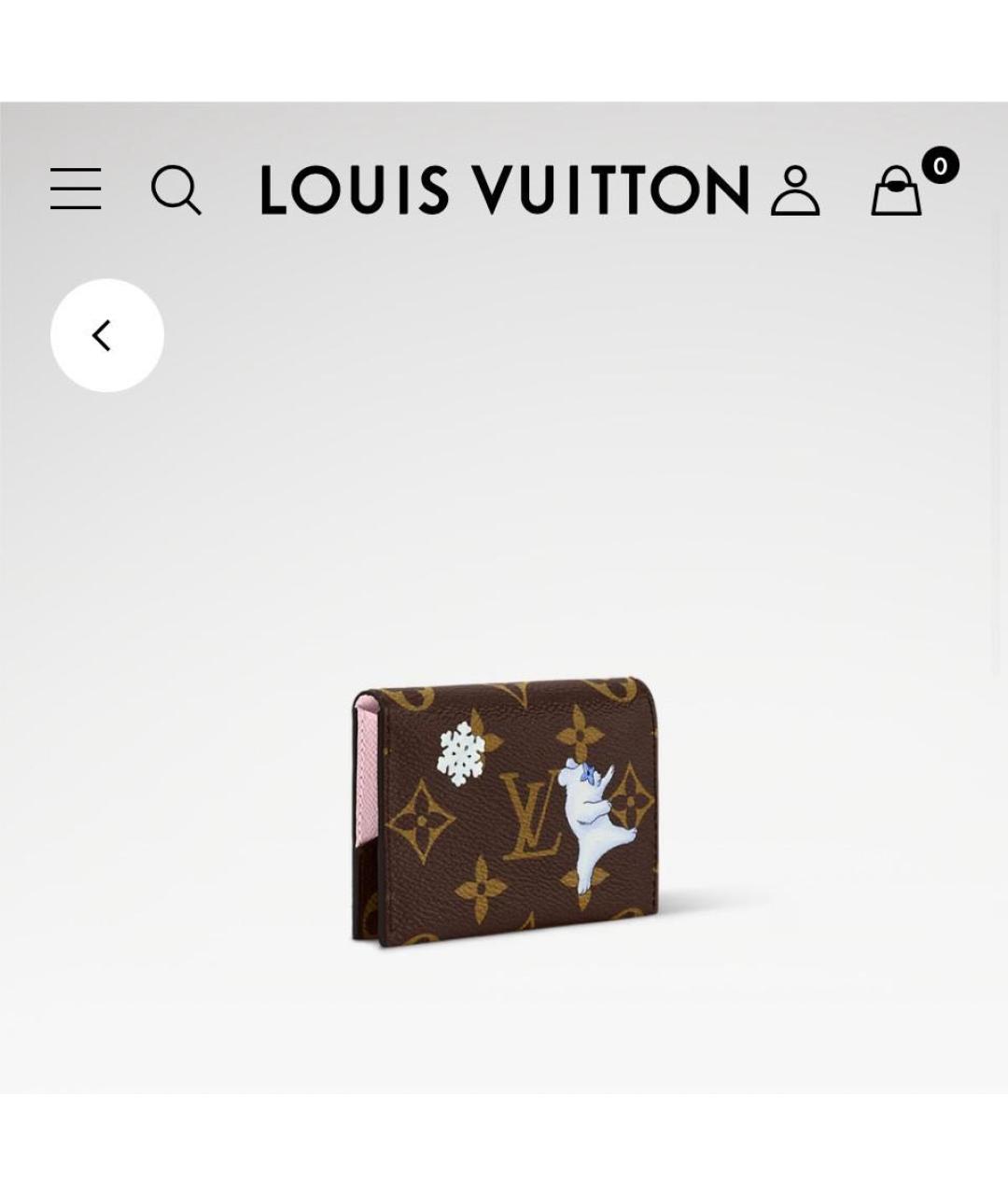 LOUIS VUITTON Коричневый кардхолдер, фото 2