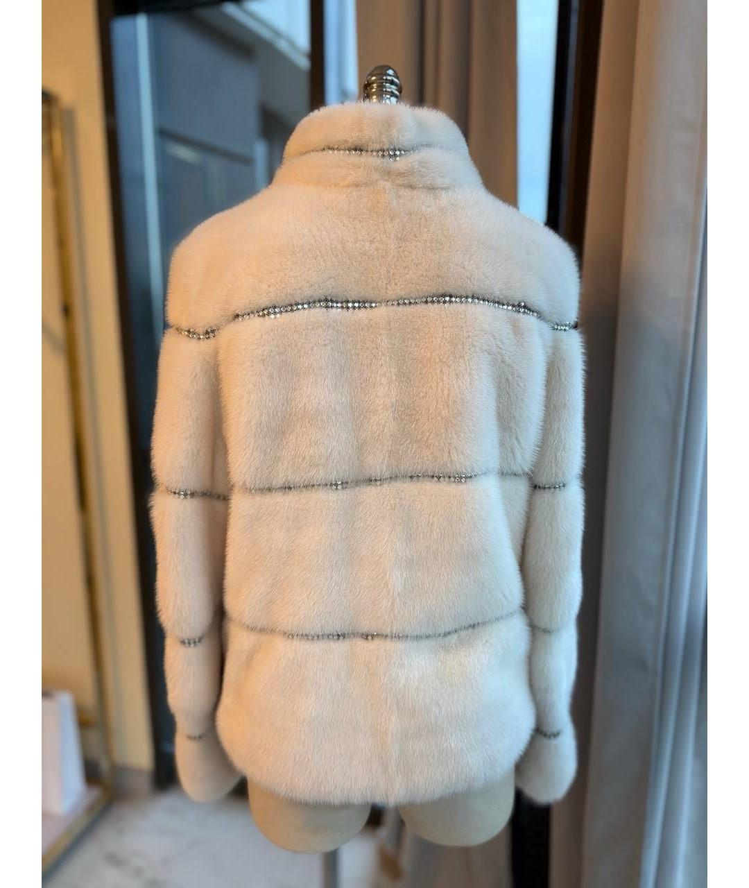 ESCADA Белая меховая шуба, фото 2