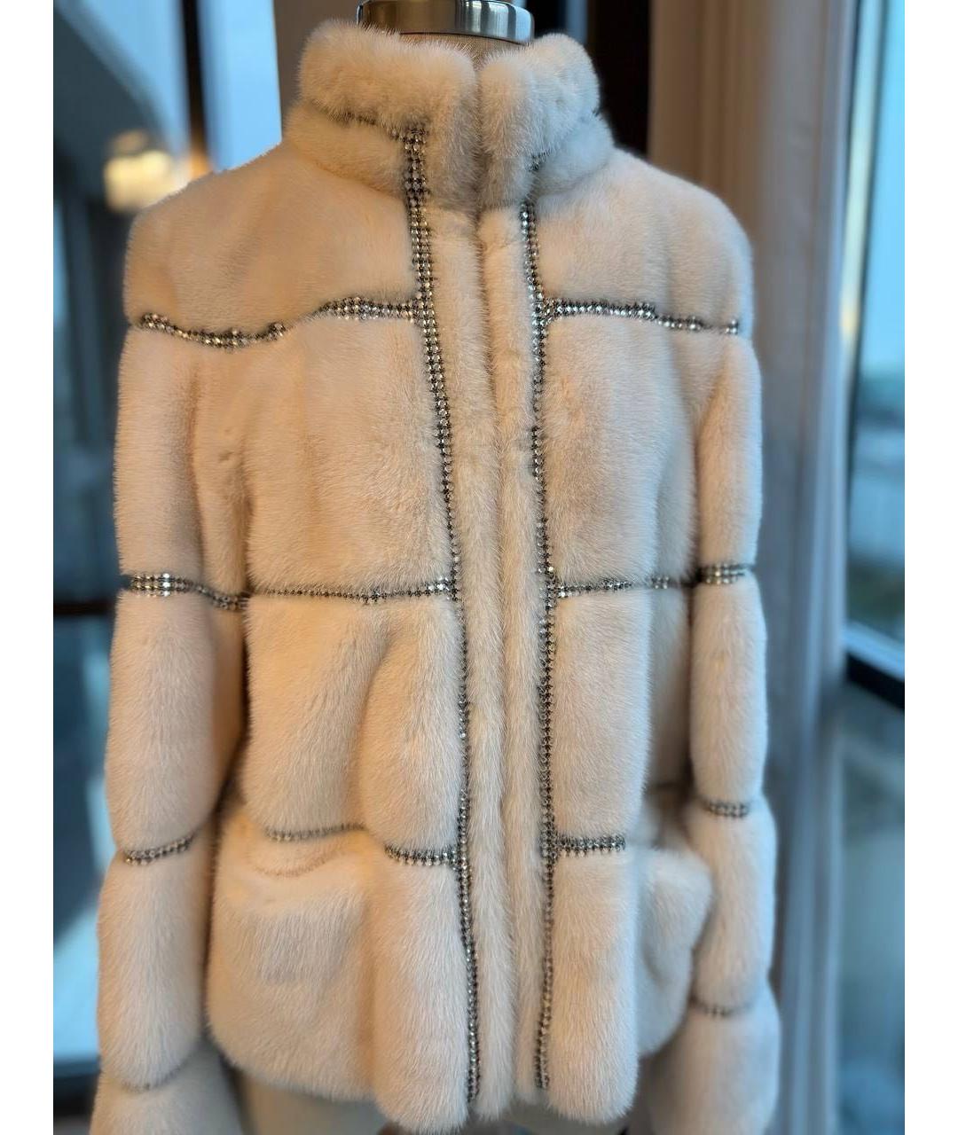 ESCADA Белая меховая шуба, фото 6