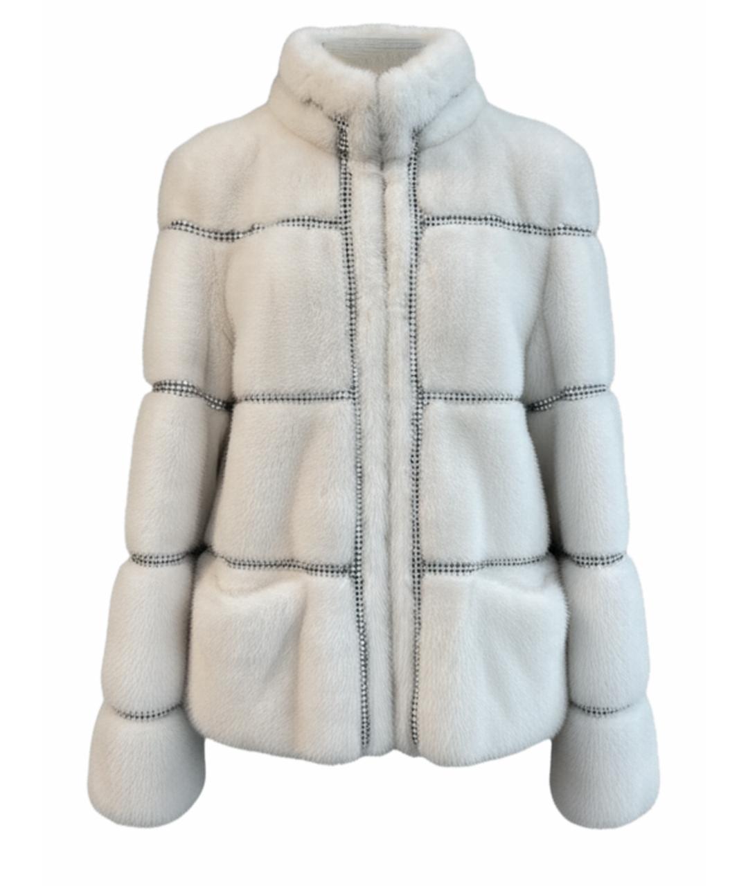 ESCADA Белая меховая шуба, фото 1