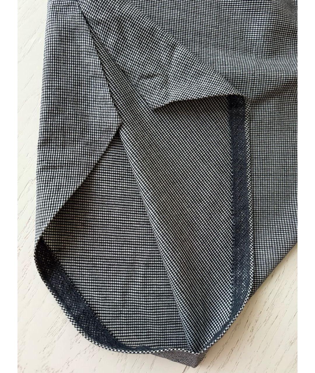 SPORTMAX Серая шерстяная юбка миди, фото 4