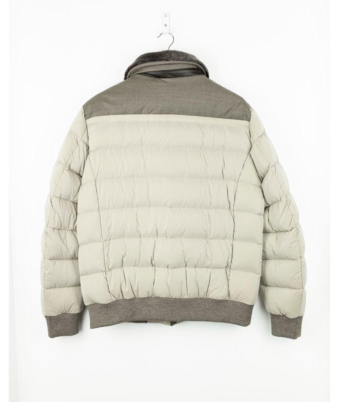 MOORER Серая полиэстеровая куртка, фото 2