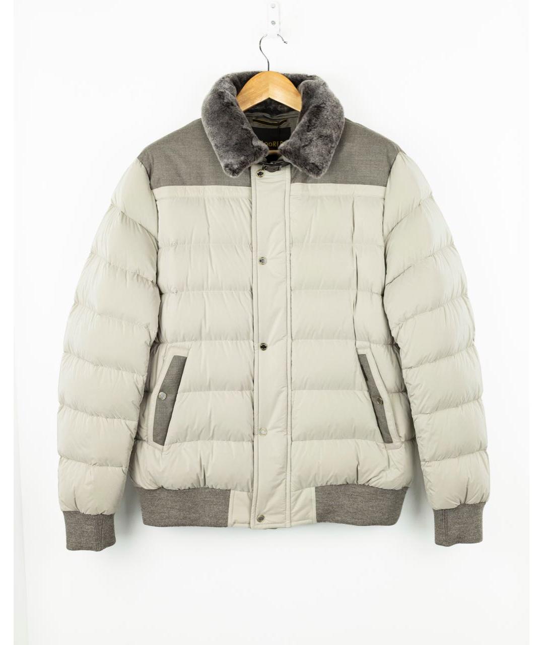 MOORER Серая полиэстеровая куртка, фото 5