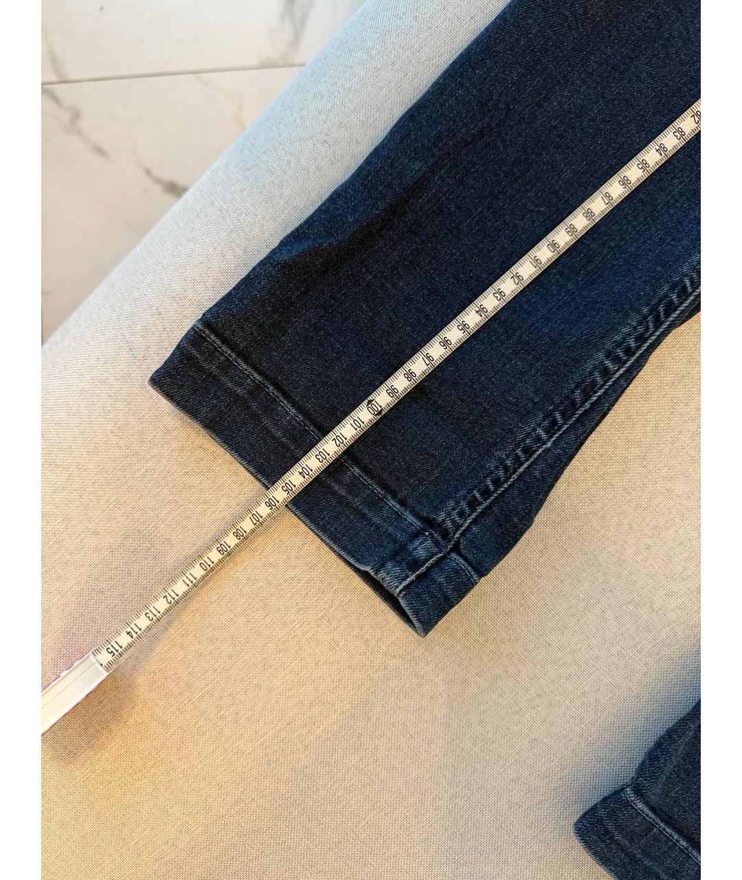 DOLCE&GABBANA Темно-синие хлопковые прямые джинсы, фото 6