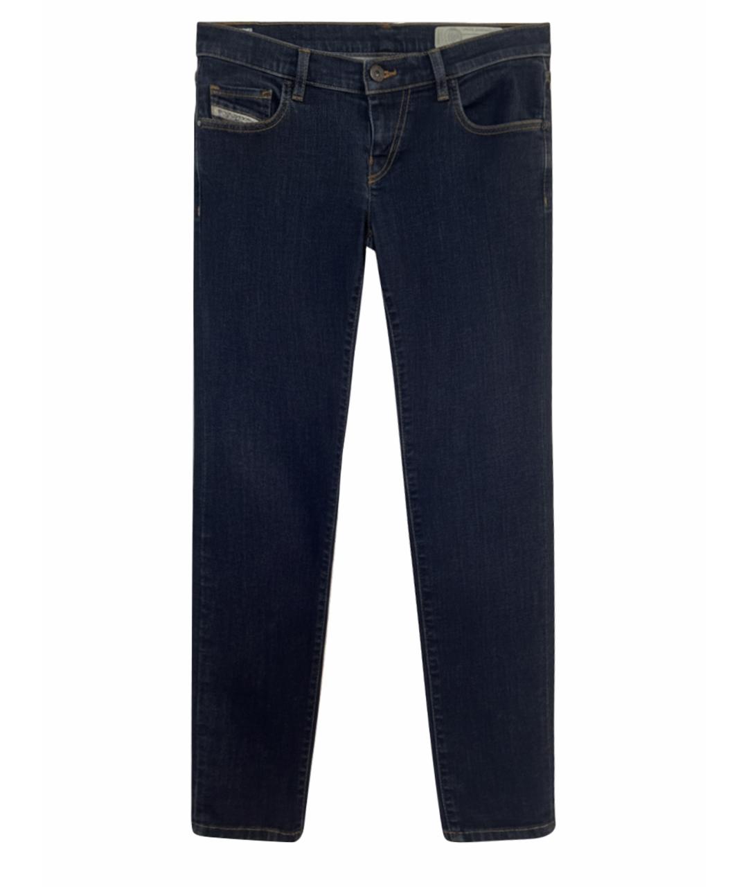 DIESEL Темно-синие хлопко-эластановые джинсы слим, фото 1