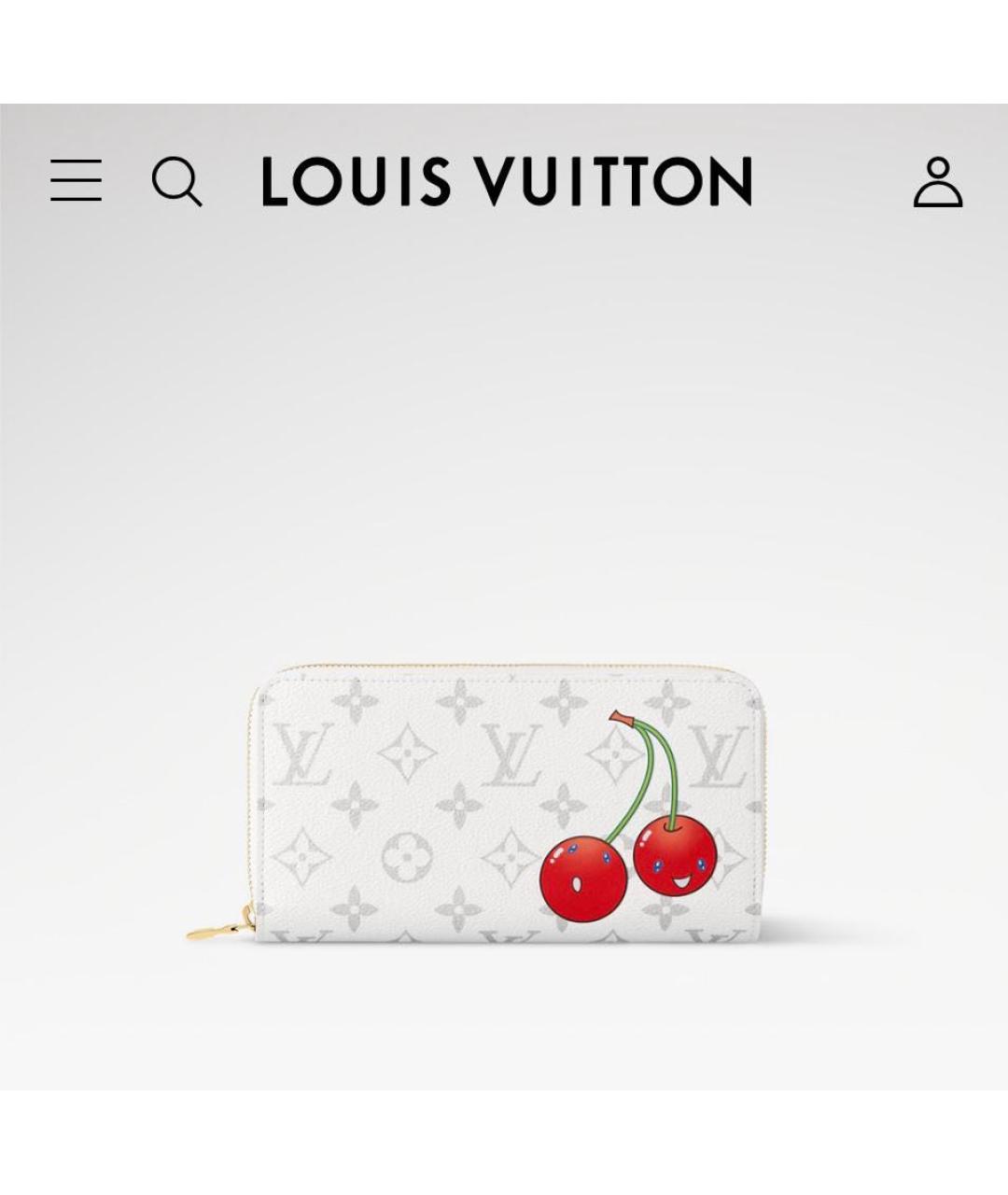 LOUIS VUITTON Белый кожаный кошелек, фото 6