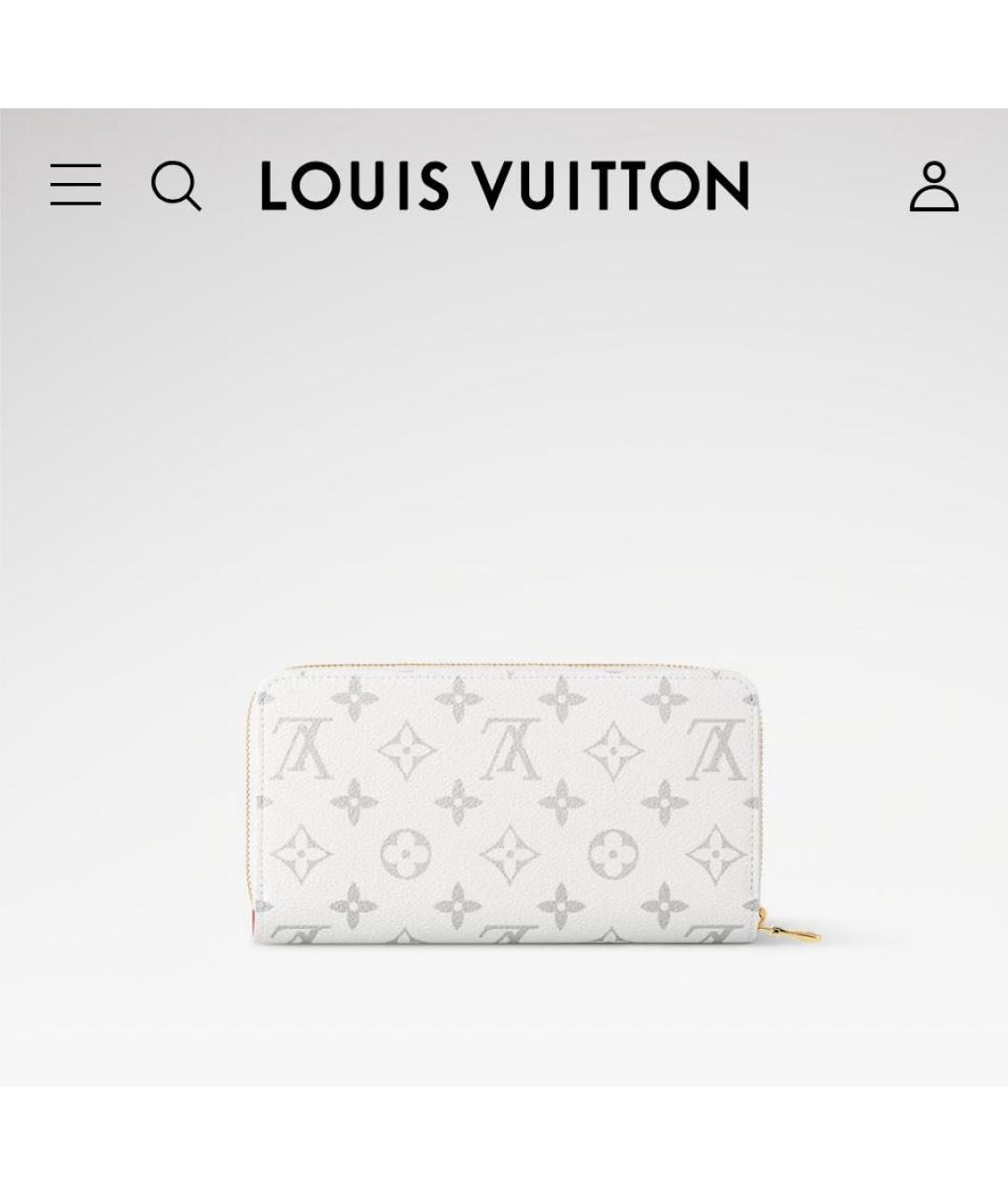 LOUIS VUITTON Белый кожаный кошелек, фото 3