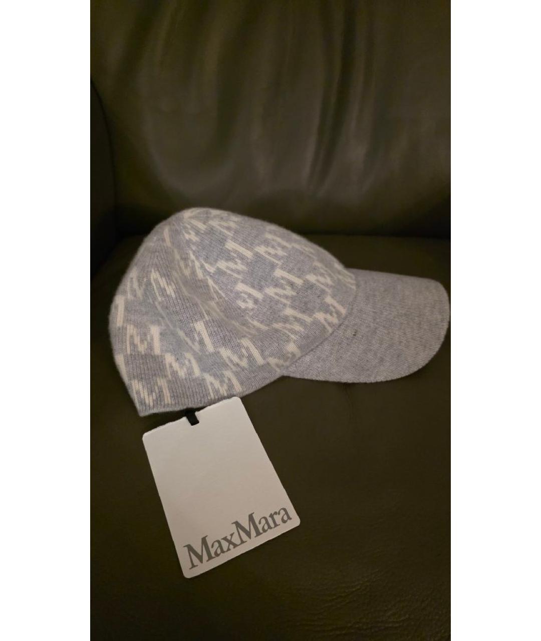 'S MAX MARA Серая кашемировая шапка, фото 2