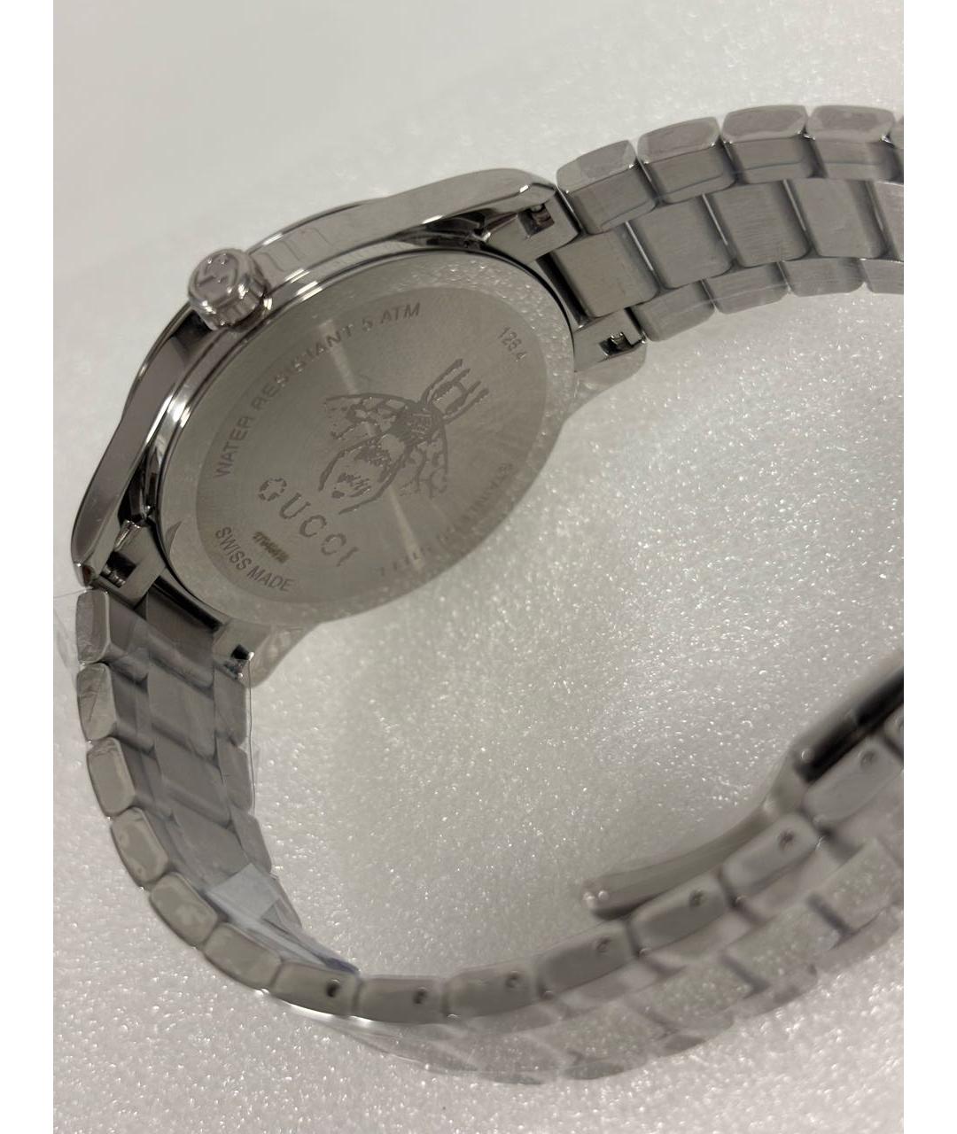 GUCCI Серебряные стальные часы, фото 7