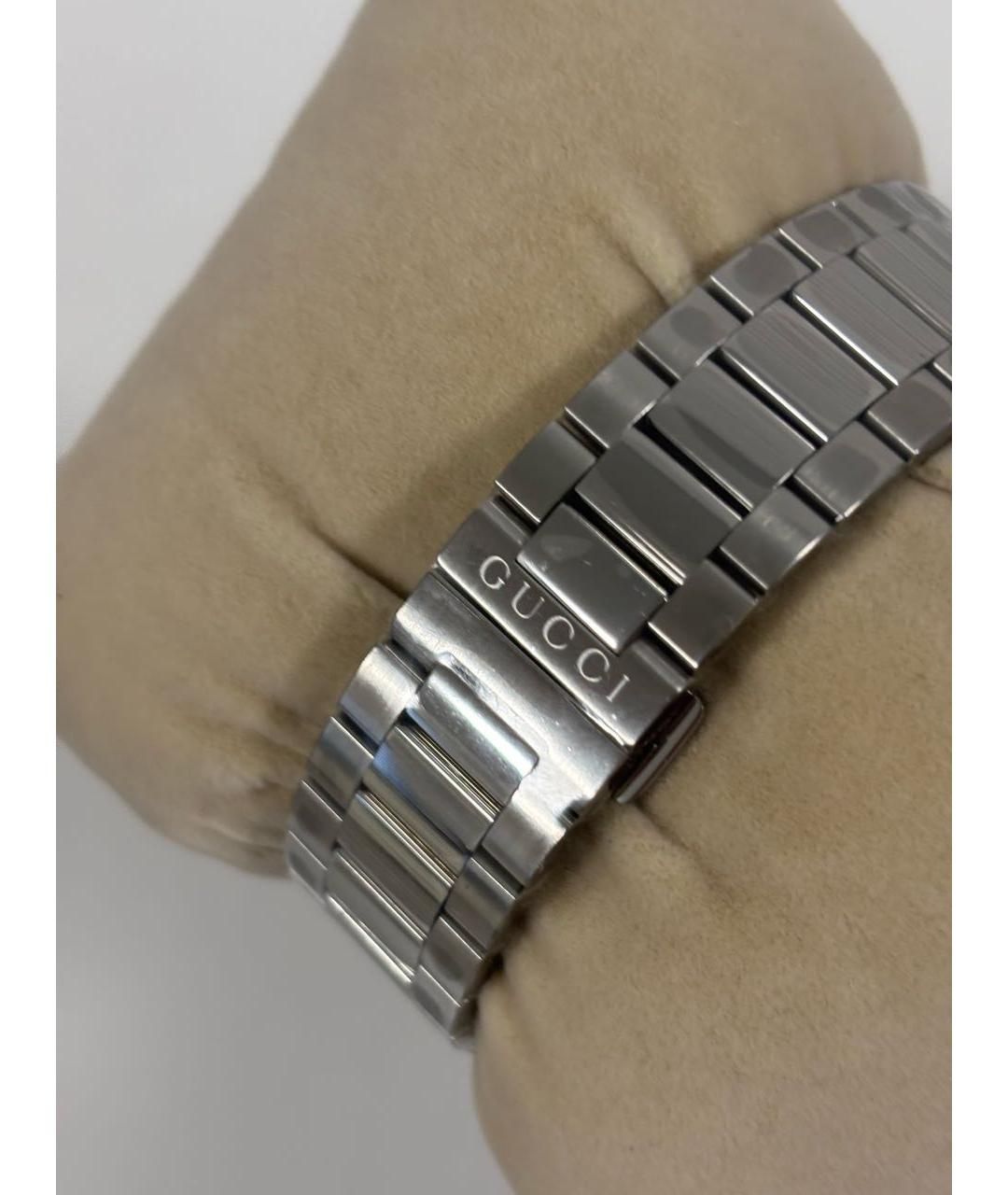 GUCCI Серебряные стальные часы, фото 6