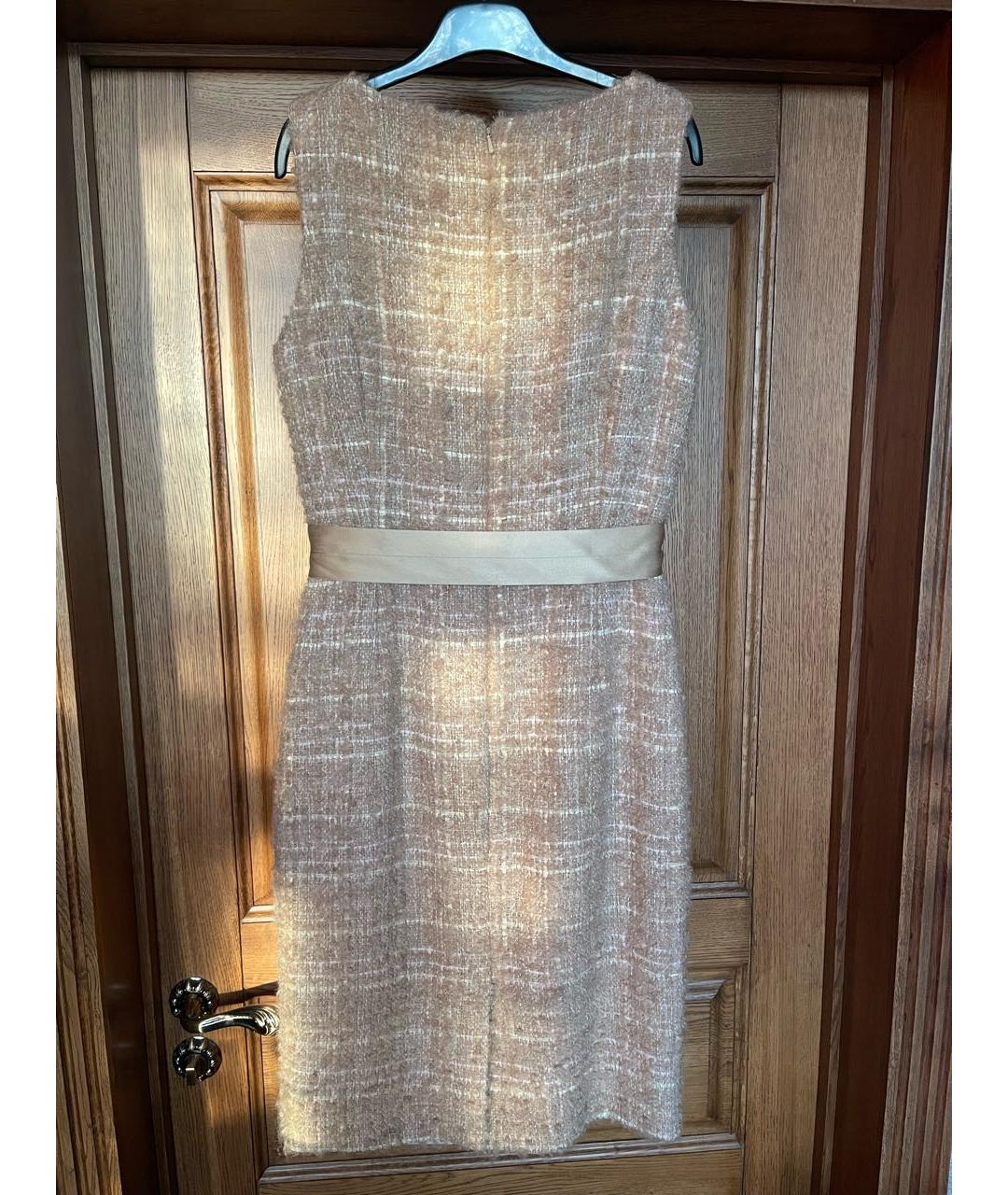 CHRISTIAN DIOR Бежевое шерстяное платье, фото 3