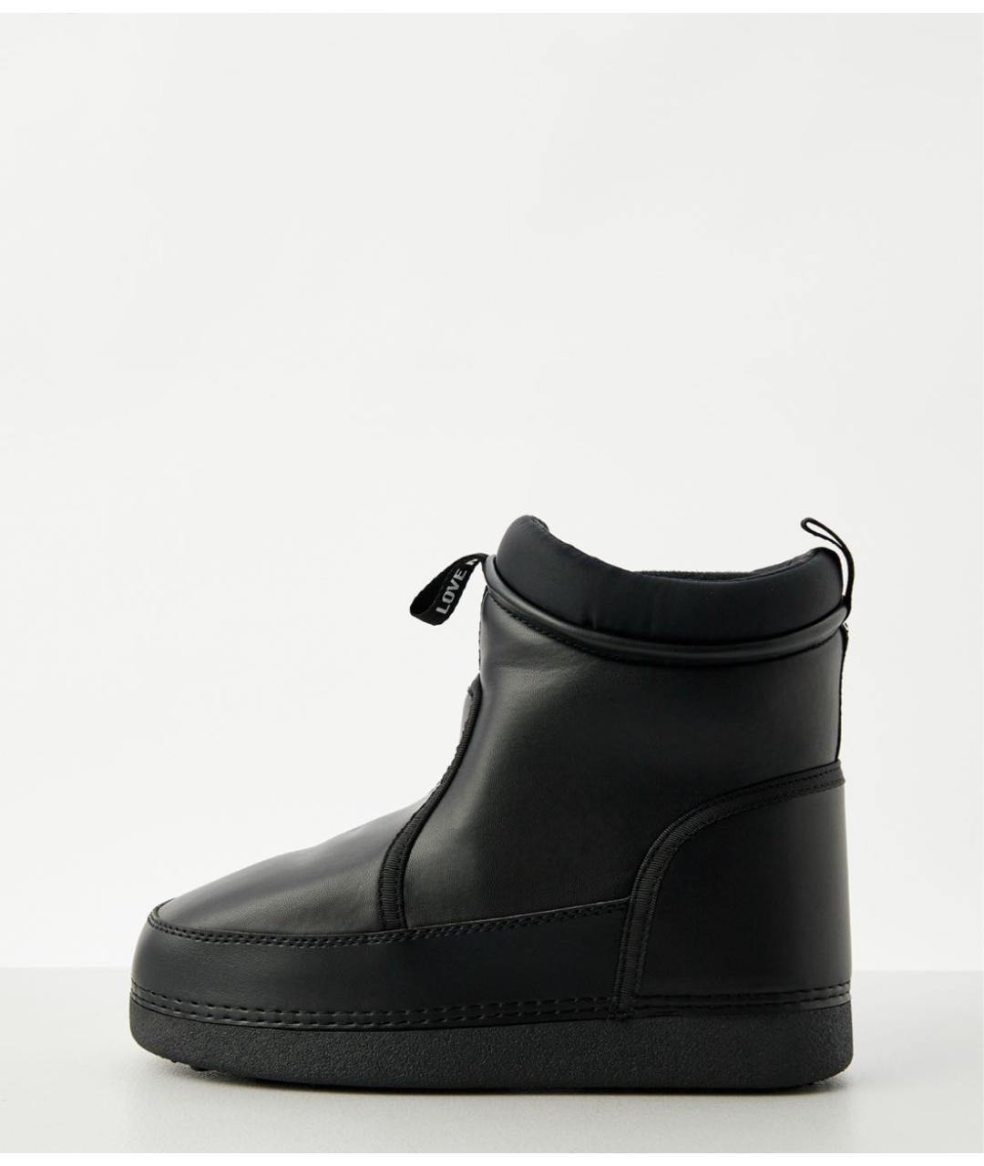 LOVE MOSCHINO Черные полусапоги из искусственной кожи, фото 5