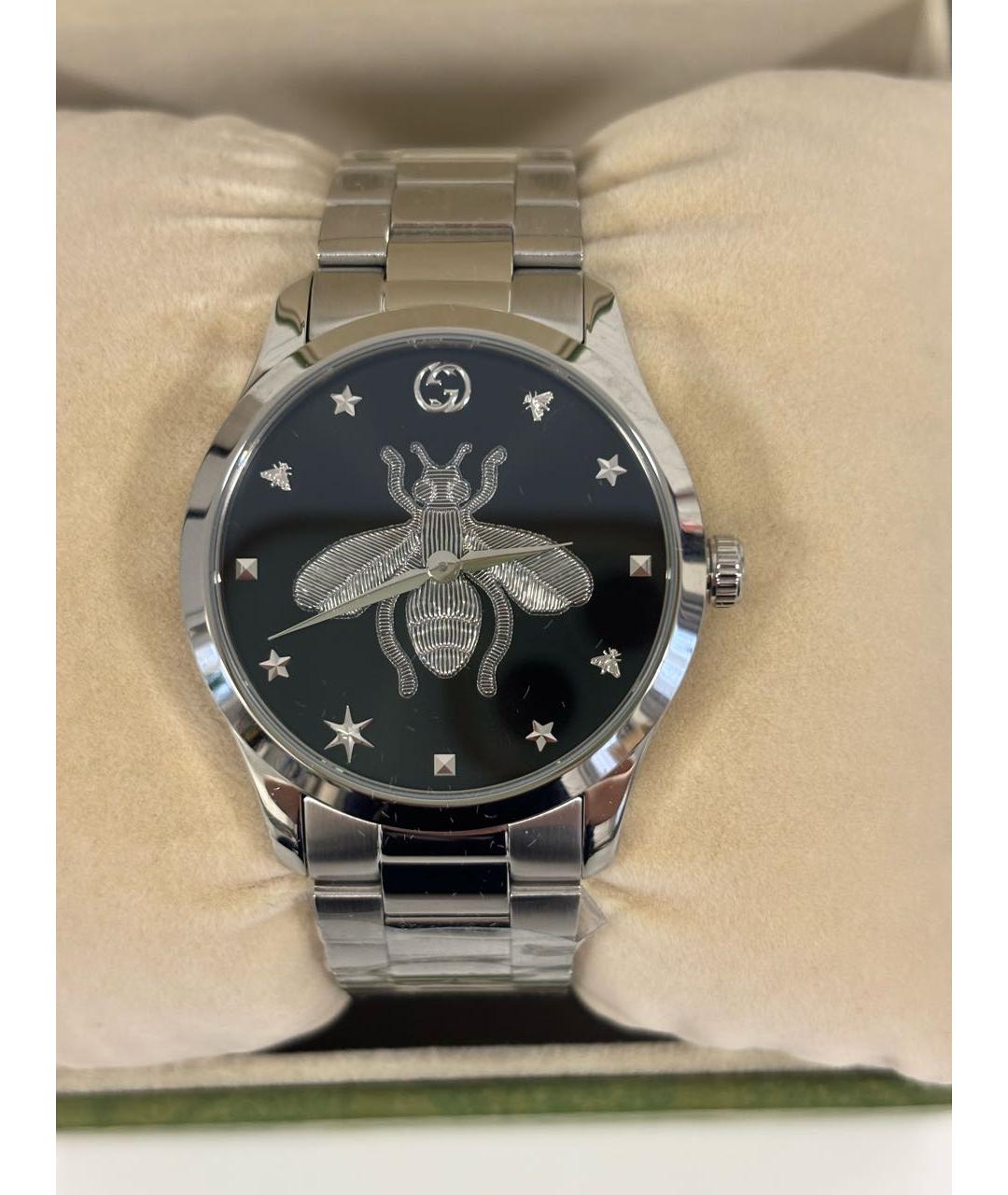 GUCCI Серебряные стальные часы, фото 6