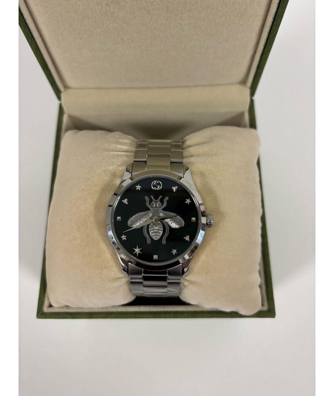 GUCCI Серебряные стальные часы, фото 5