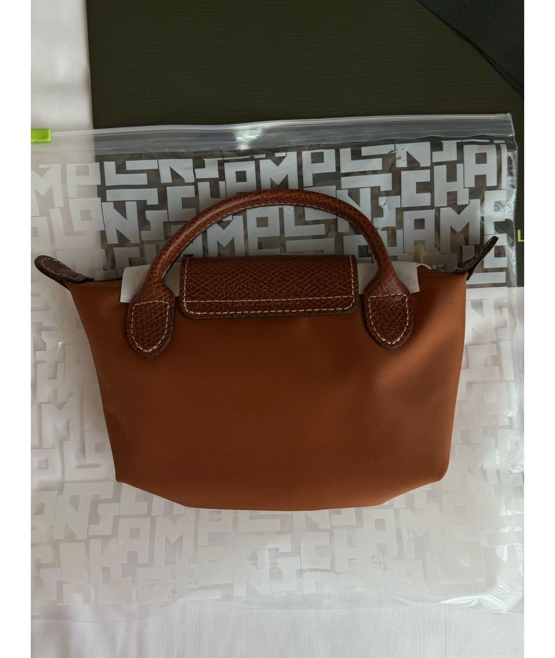 LONGCHAMP Коричневая сумка с короткими ручками, фото 6