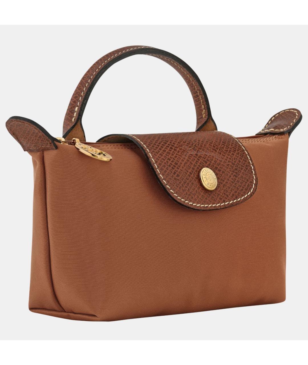 LONGCHAMP Коричневая сумка с короткими ручками, фото 2