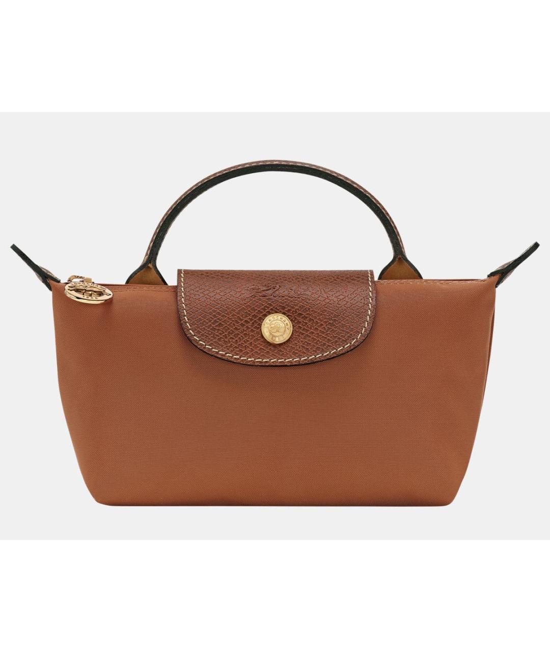 LONGCHAMP Коричневая сумка с короткими ручками, фото 7