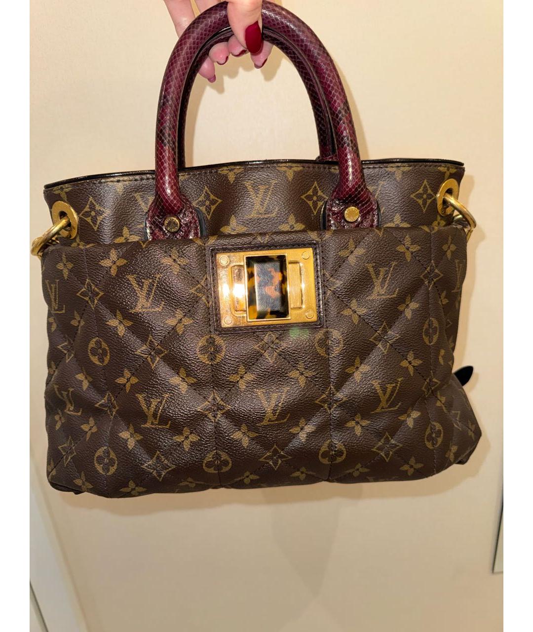 LOUIS VUITTON Коричневая сумка с короткими ручками из экзотической кожи, фото 8