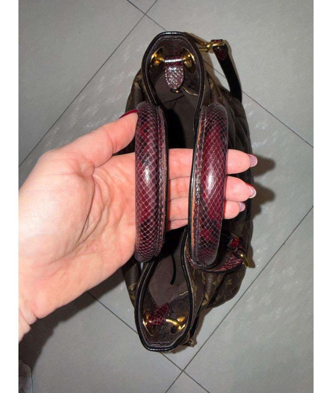 LOUIS VUITTON Коричневая сумка с короткими ручками из экзотической кожи, фото 5