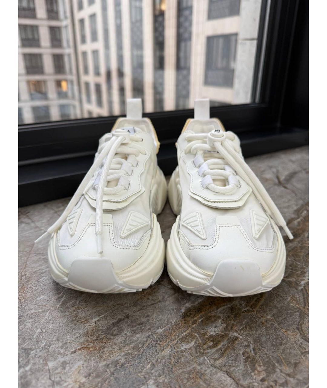 DOLCE&GABBANA Белые текстильные кроссовки, фото 2