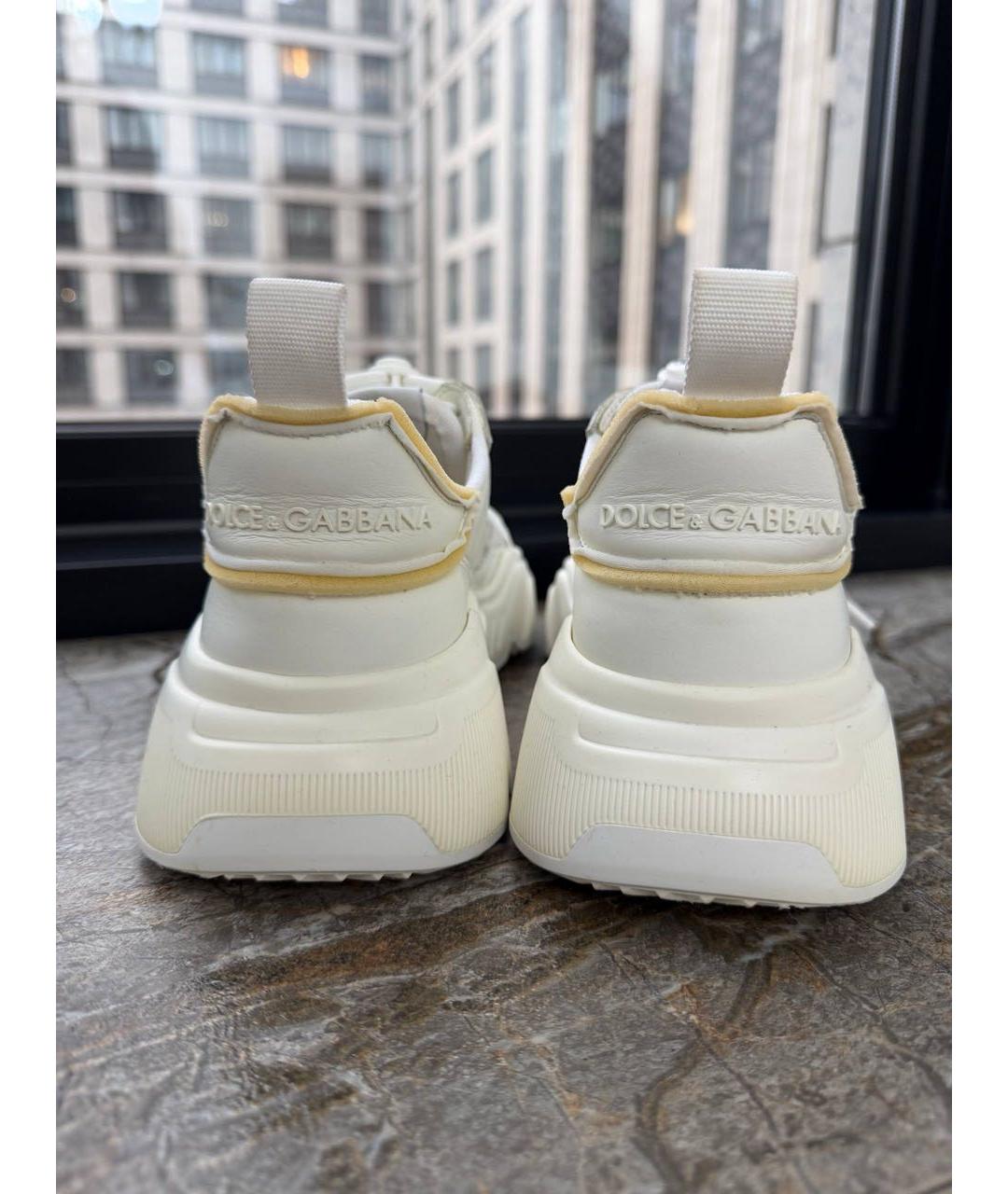 DOLCE&GABBANA Белые текстильные кроссовки, фото 4
