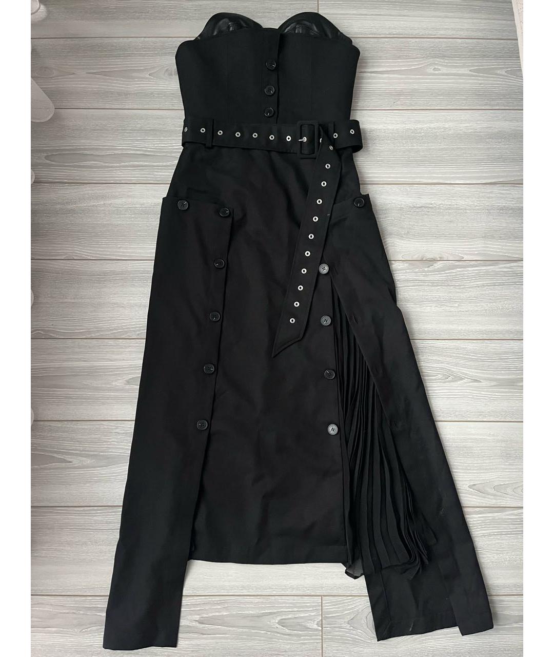 ROKH Черное шерстяное вечернее платье, фото 4