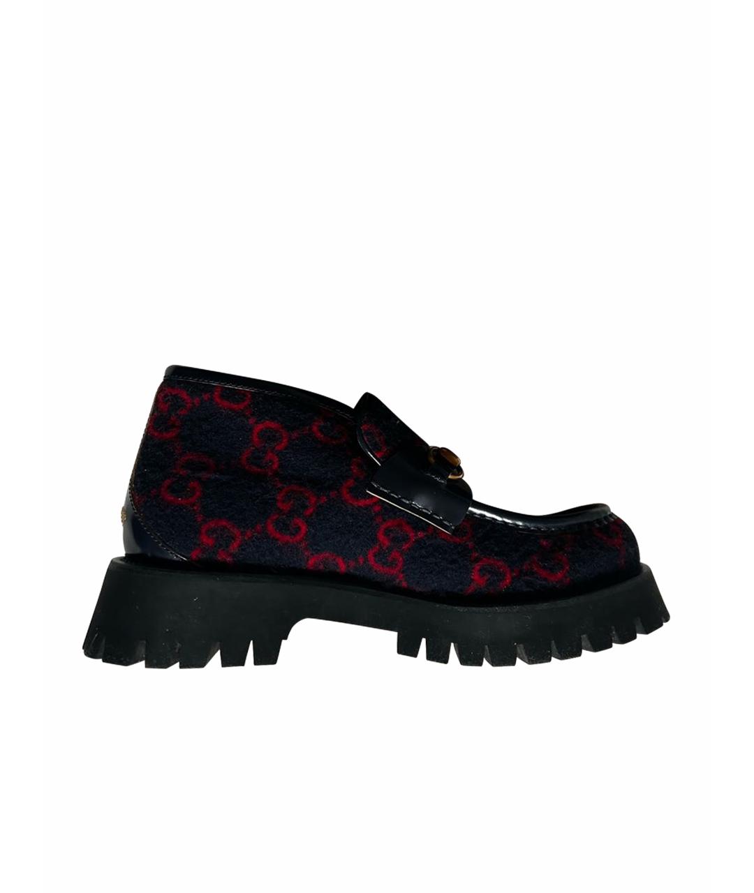 GUCCI Черные низкие ботинки, фото 1