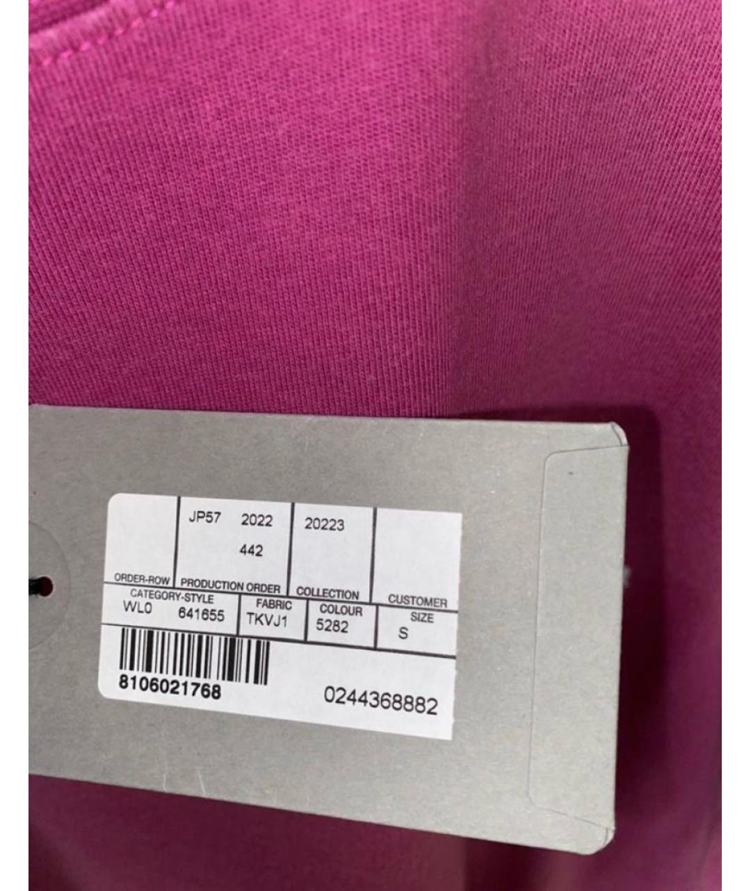 BALENCIAGA Розовая хлопковая футболка, фото 6