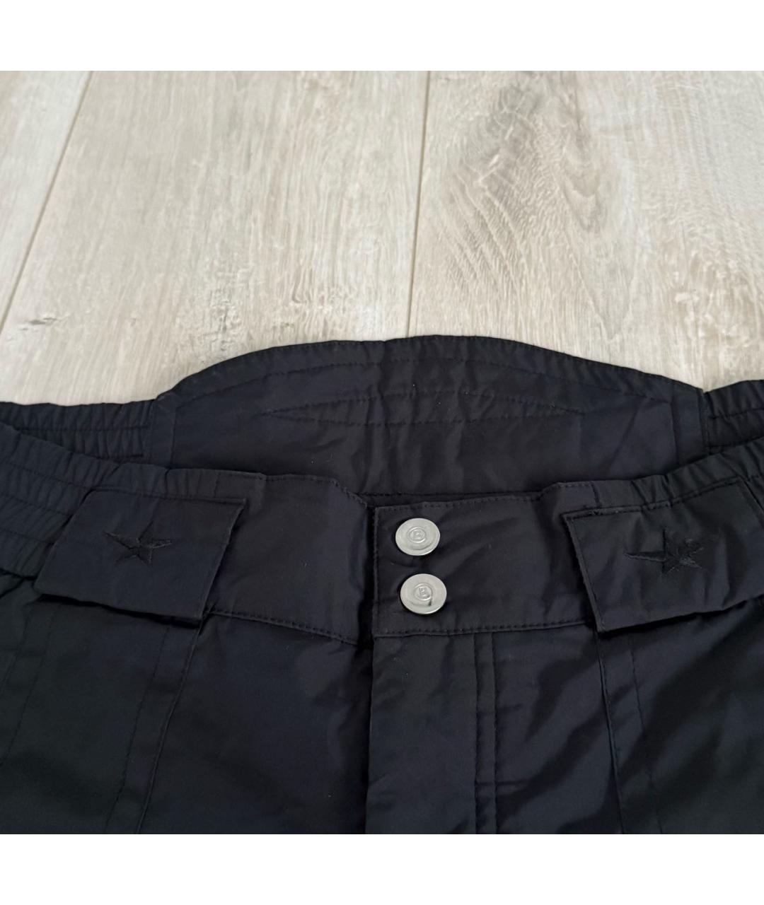 BOGNER Черные полиэстеровые повседневные брюки, фото 4