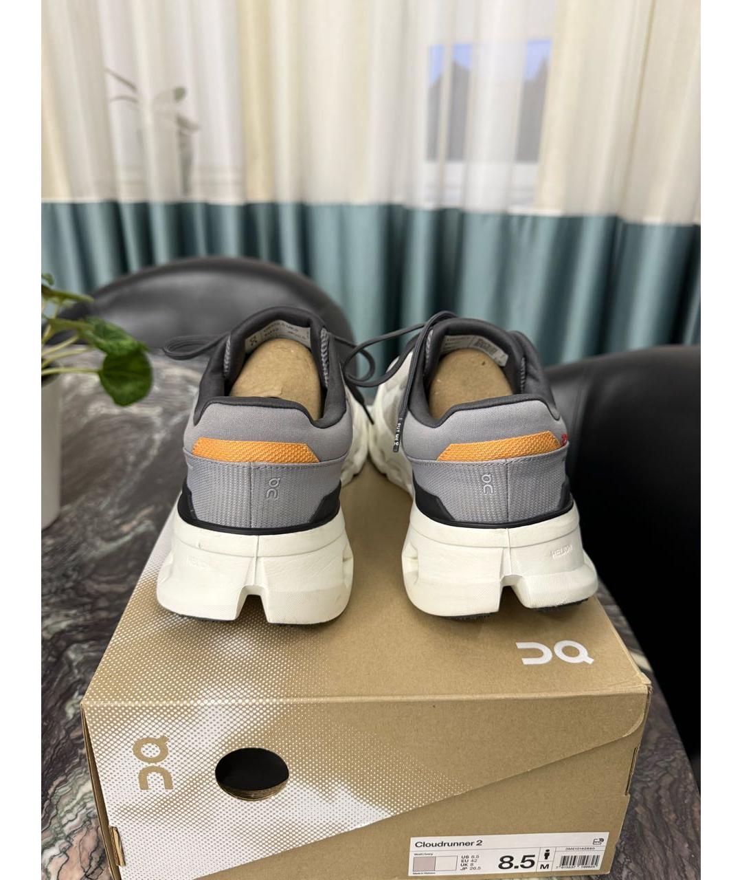 ON Серые текстильные низкие кроссовки / кеды, фото 3