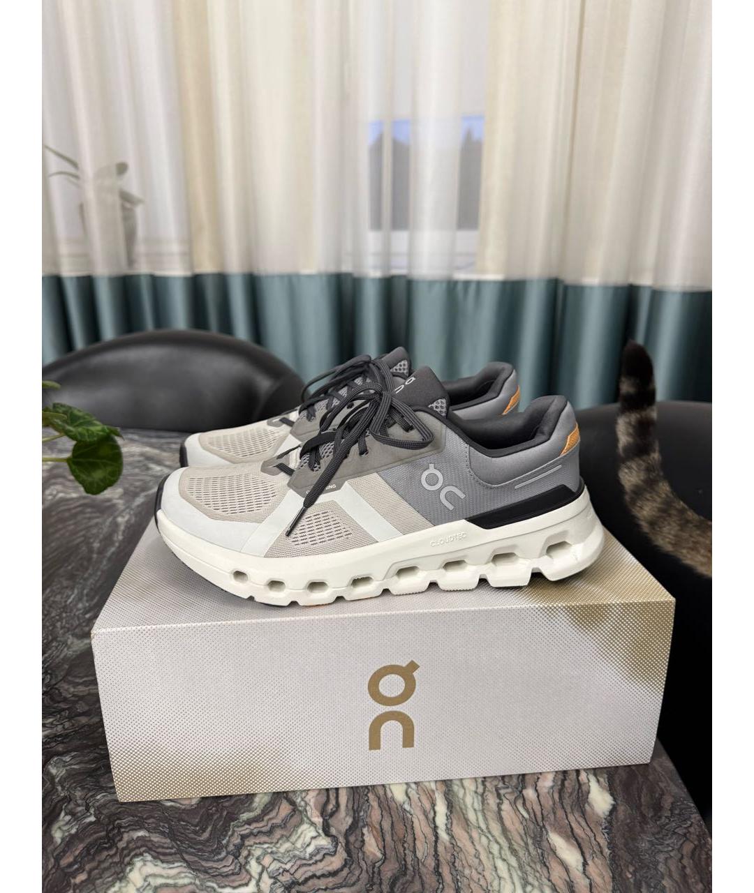 ON Серые текстильные низкие кроссовки / кеды, фото 5
