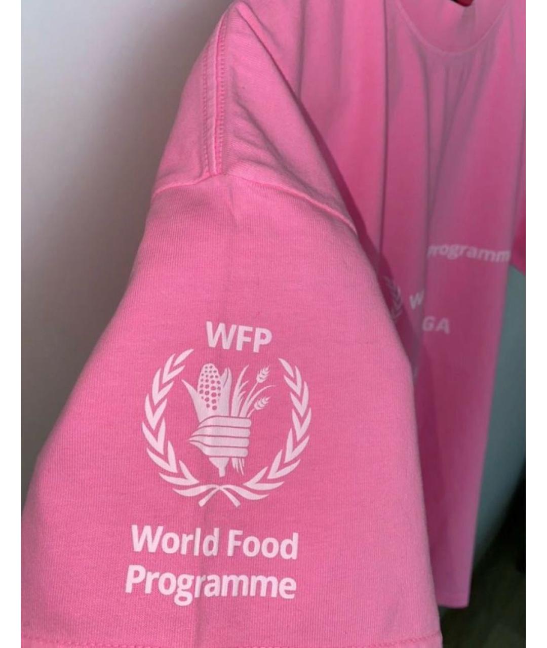 BALENCIAGA Розовая хлопковая футболка, фото 4