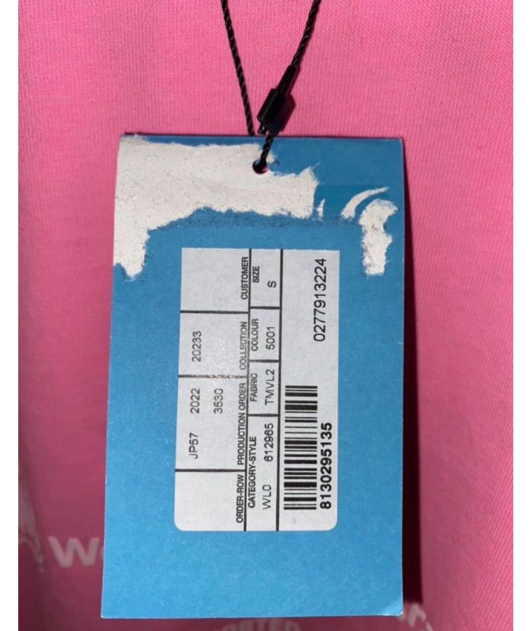 BALENCIAGA Розовая хлопковая футболка, фото 7