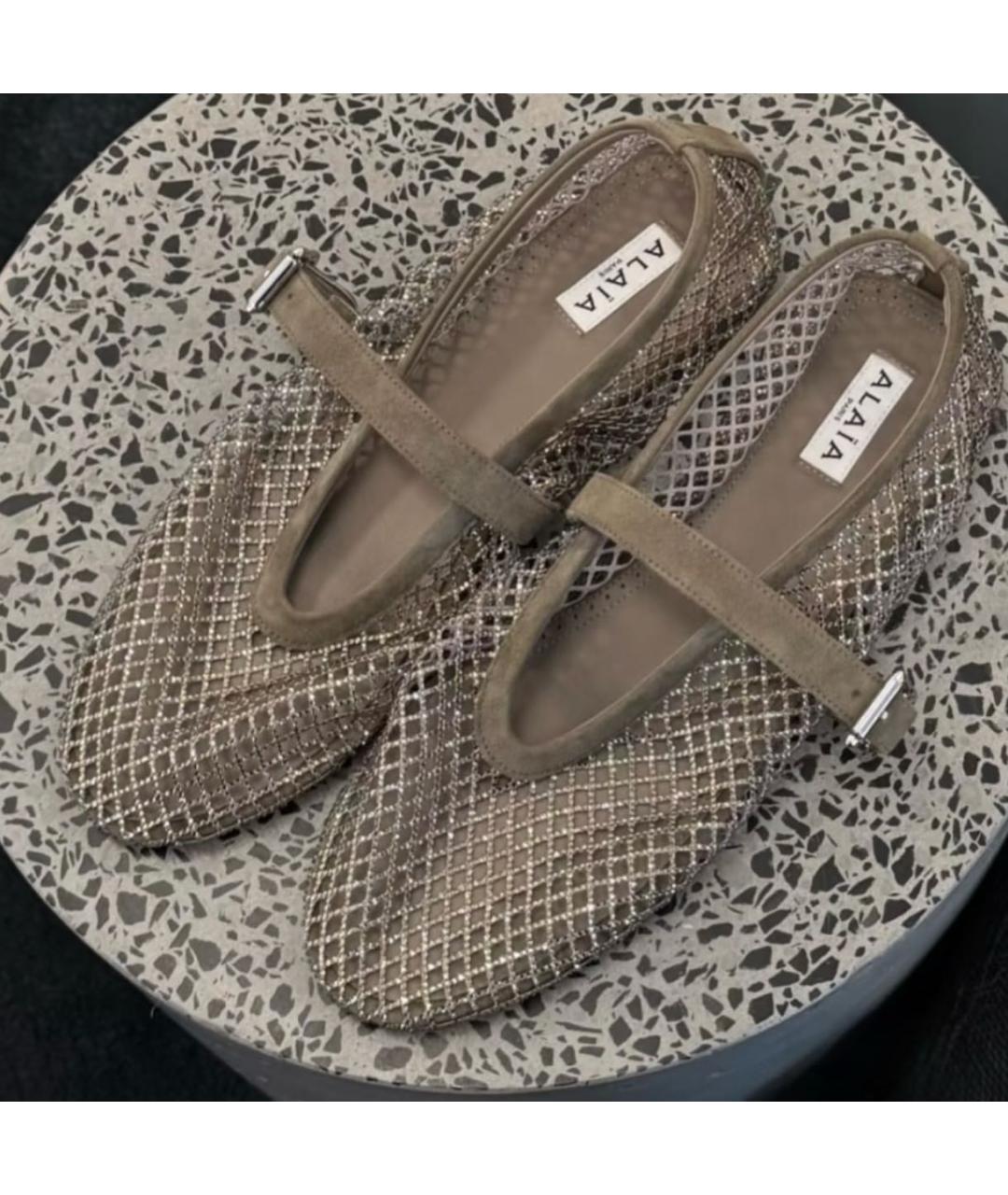 ALAIA Серые замшевые балетки, фото 3