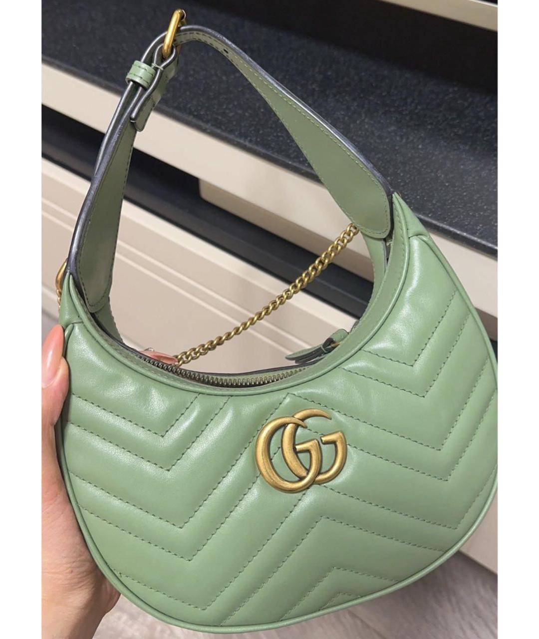 GUCCI Зеленая кожаная сумка через плечо, фото 2