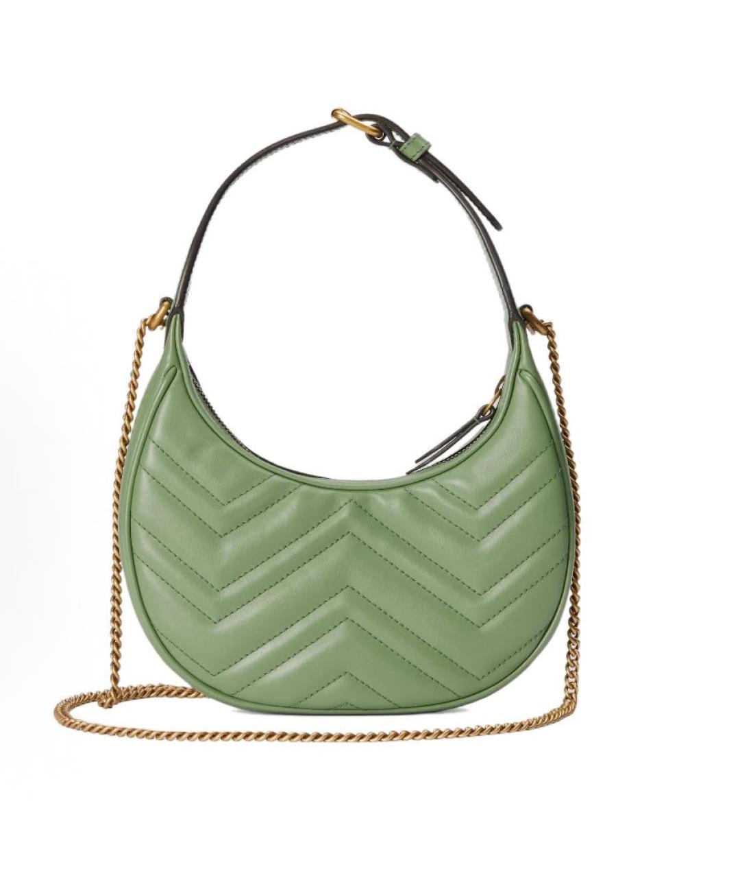 GUCCI Зеленая кожаная сумка через плечо, фото 3